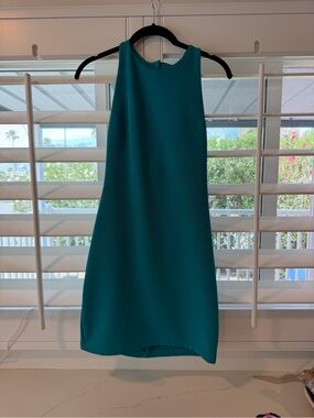 Vintage Teal Sleeveless Mini Dress